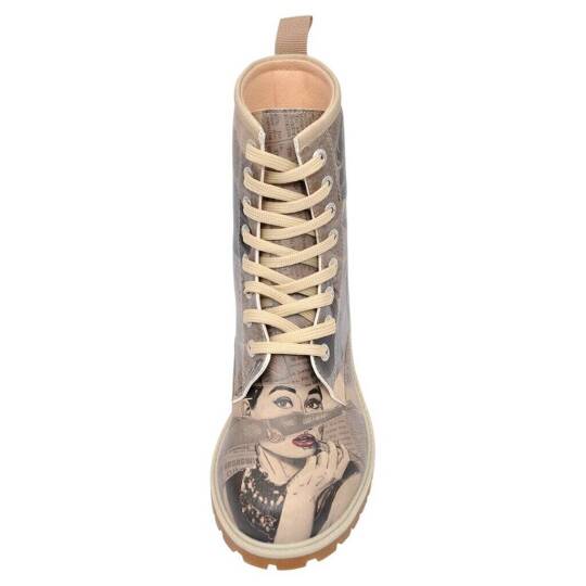 Women Vegan Leather Grey Tall Boots - Go Back to Being Yourself - 5