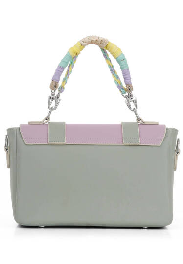 Women Vegan Leather Lilac Shoulder Bag - Paw Lucky - 5