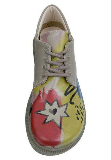 Women Vegan Leather Multicolor Casual Shoes - The Creation of the Collage - 6