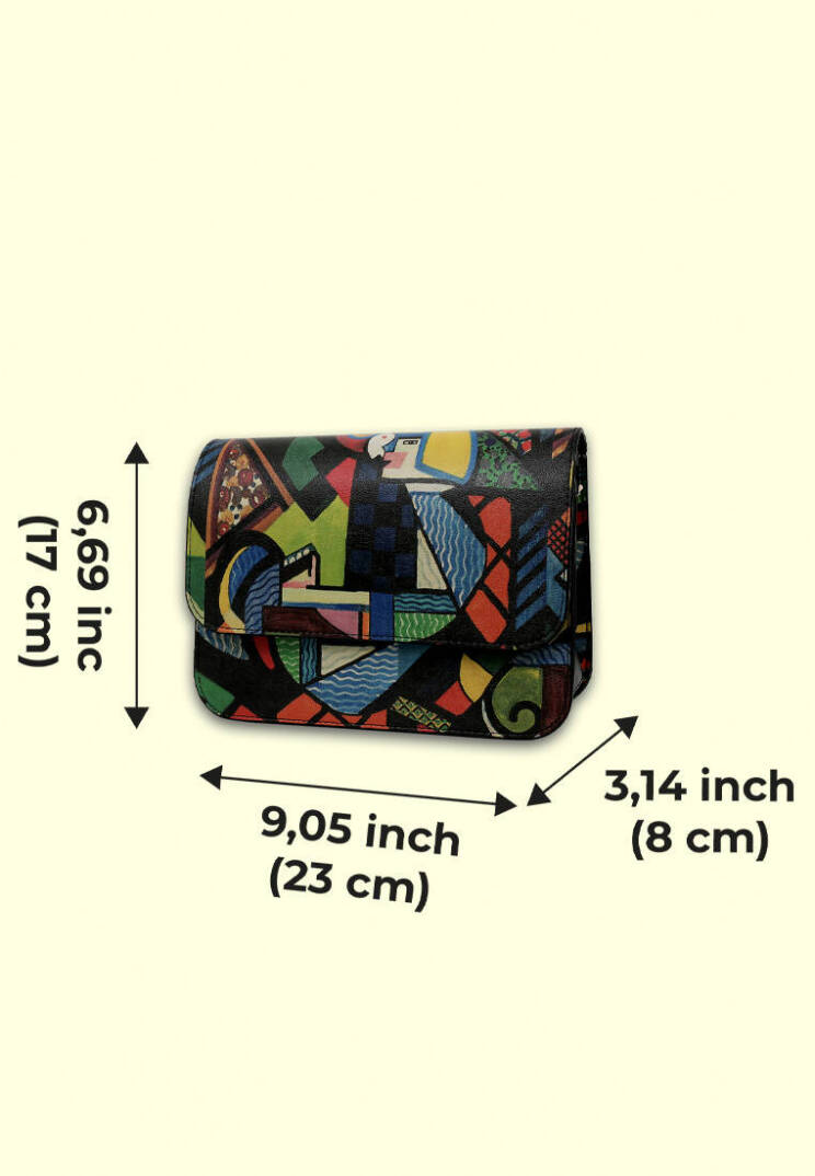 Women Vegan Leather Multicolor Clutch Bag - Want Some Color? - 4
