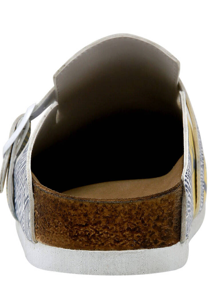 Women Vegan Leather Multicolor Cork Sole Slippers - Florasancat - 9