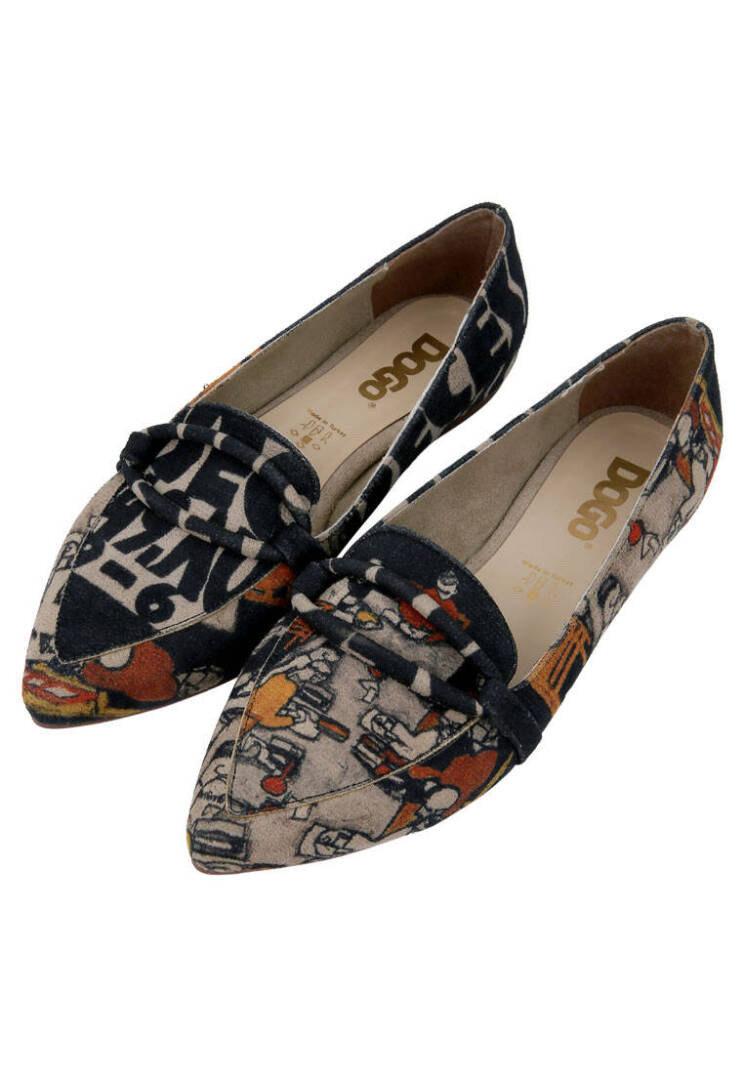 Women Vegan Leather Multicolor Flats - Supper - 3