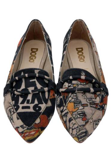 Women Vegan Leather Multicolor Flats - Supper - 4