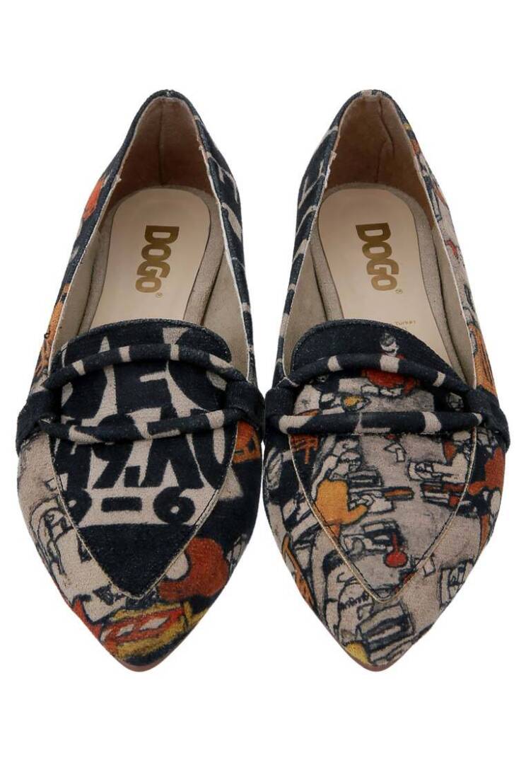 Women Vegan Leather Multicolor Flats - Supper - 4