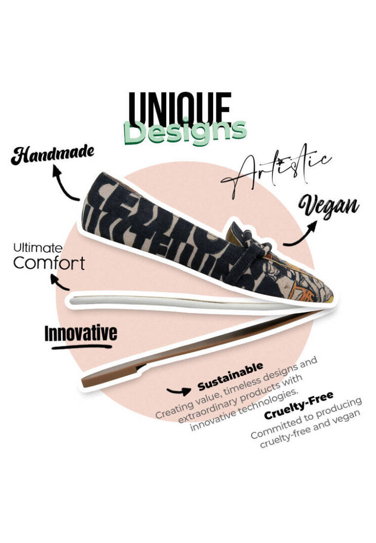 Women Vegan Leather Multicolor Flats - Supper - 5