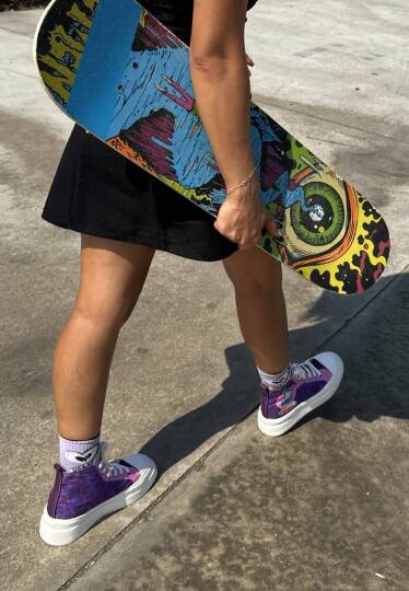 Women Vegan Leather Multicolor High Top Platform Sneakers - Lady Fluff - 11