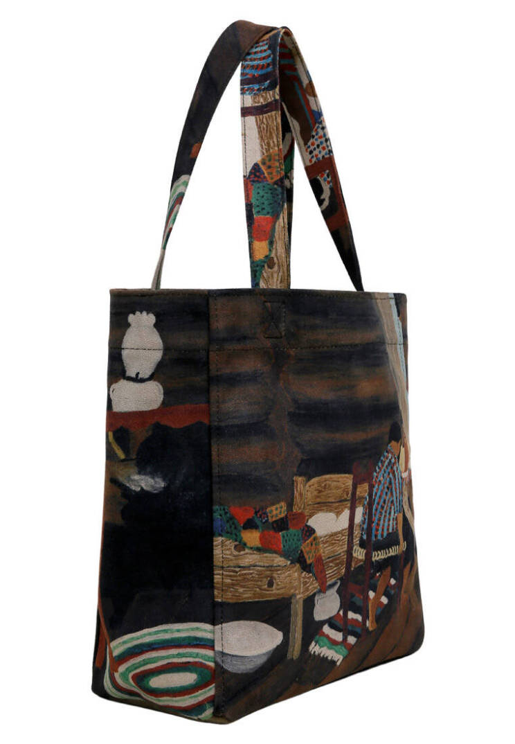 Women Vegan Leather Multicolor Large Tote Bag - Family Time - 7