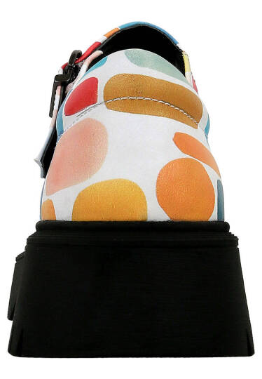 Women Vegan Leather Multicolor Mary Jane Loafers - Lucky - 8