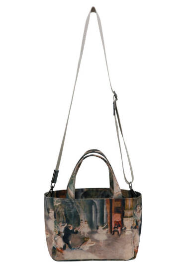 Women Vegan Leather Multicolor Medium Tote Bag - Ballerinas - 4