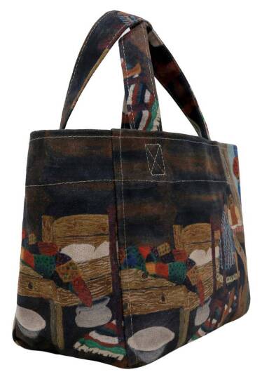 Women Vegan Leather Multicolor Medium Tote Bag - Family Time - 6