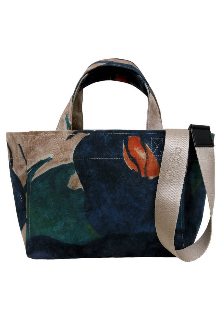 Women Vegan Leather Multicolor Medium Tote Bag - Petals - 1