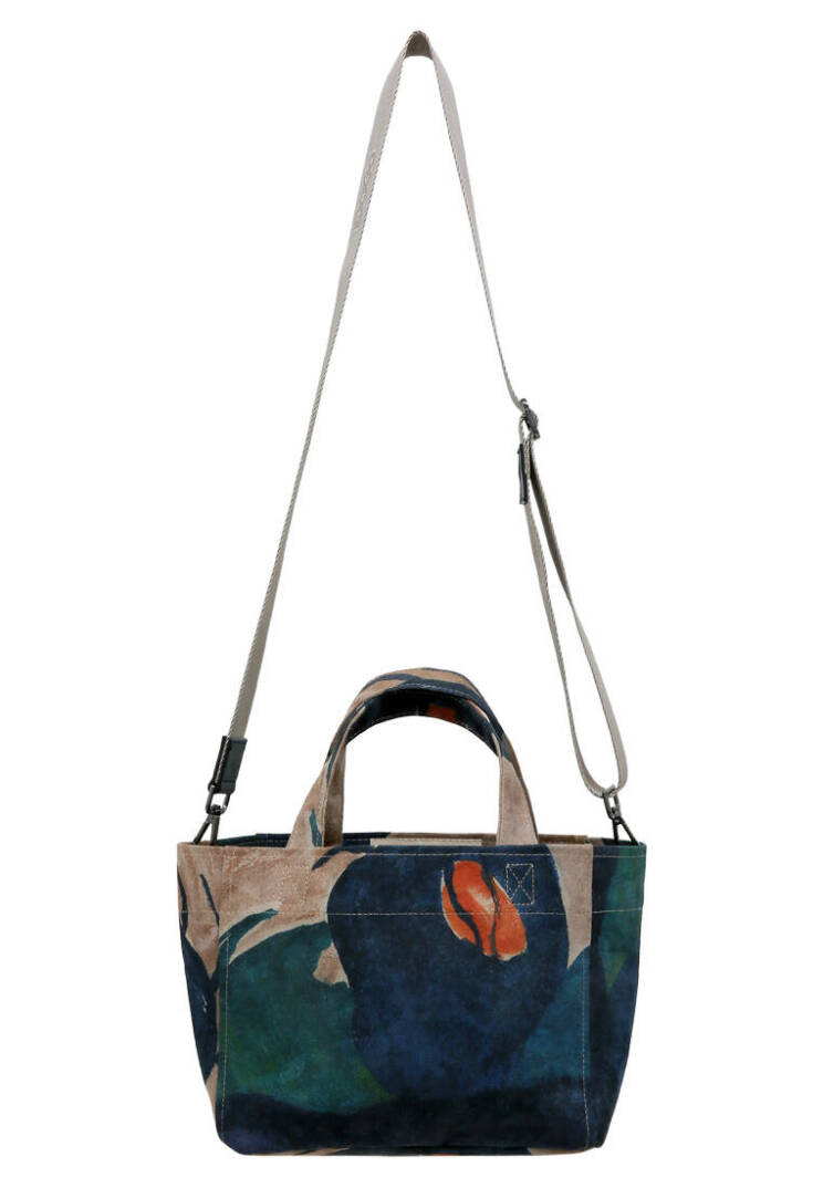 Women Vegan Leather Multicolor Medium Tote Bag - Petals - 4