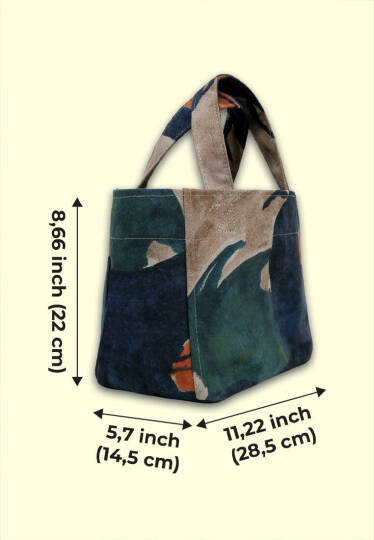 Women Vegan Leather Multicolor Medium Tote Bag - Petals - 6