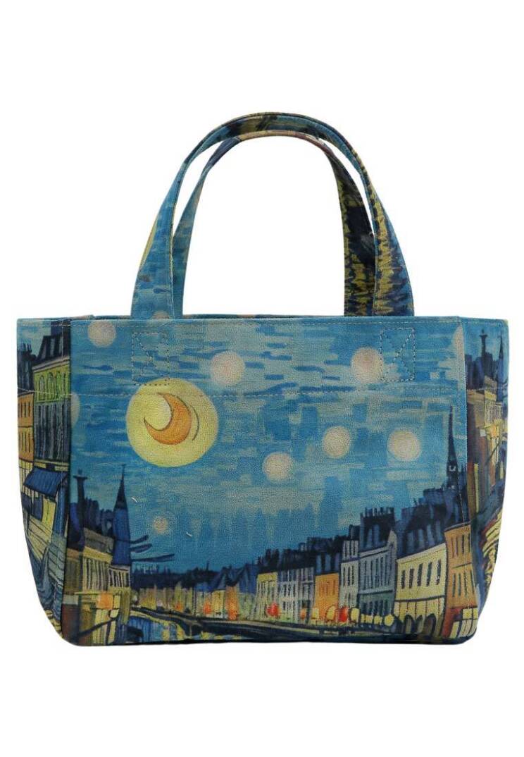 Women Vegan Leather Multicolor Medium Tote Bag - Sea Sparkles - 3