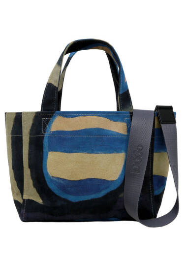 Women Vegan Leather Multicolor Medium Tote Bag - Window - 2
