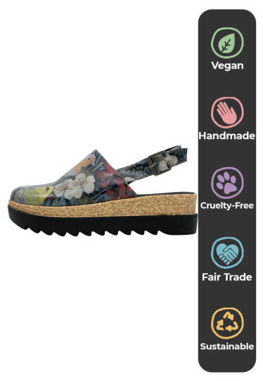 Women Vegan Leather Multicolor Platform Sandals - Fly Anywhere - 5