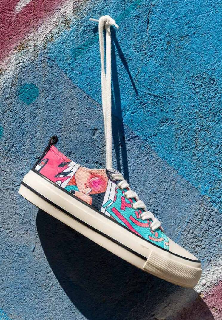 Women Vegan Leather Multicolor Sneakers - Lollipop Riot - 1