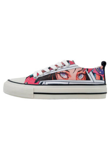 Women Vegan Leather Multicolor Sneakers - Lollipop Riot - 4