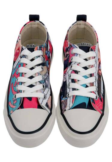 Women Vegan Leather Multicolor Sneakers - Lollipop Riot - 5