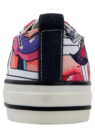 Women Vegan Leather Multicolor Sneakers - Lollipop Riot - 8