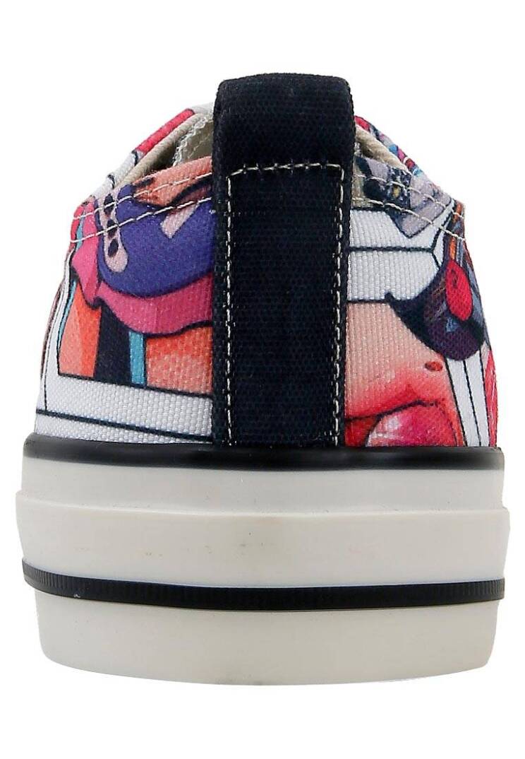 Women Vegan Leather Multicolor Sneakers - Lollipop Riot - 8