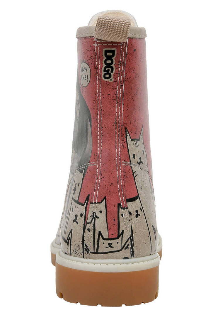 Women Vegan Leather Multicolor Tall Boots - Bad Cats Mad Cats - 7