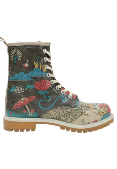 Women Vegan Leather Multicolor Tall Boots - Open Your Mind - 7