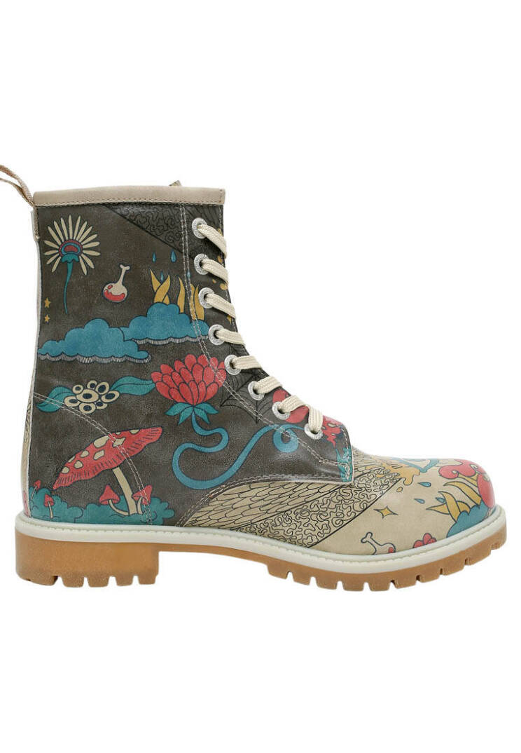 Women Vegan Leather Multicolor Tall Boots - Open Your Mind - 7