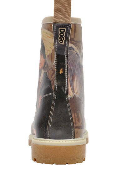 Women Vegan Leather Multicolor Tall Boots - Warner Bros Harry and Hedwig Harry Potter - 7