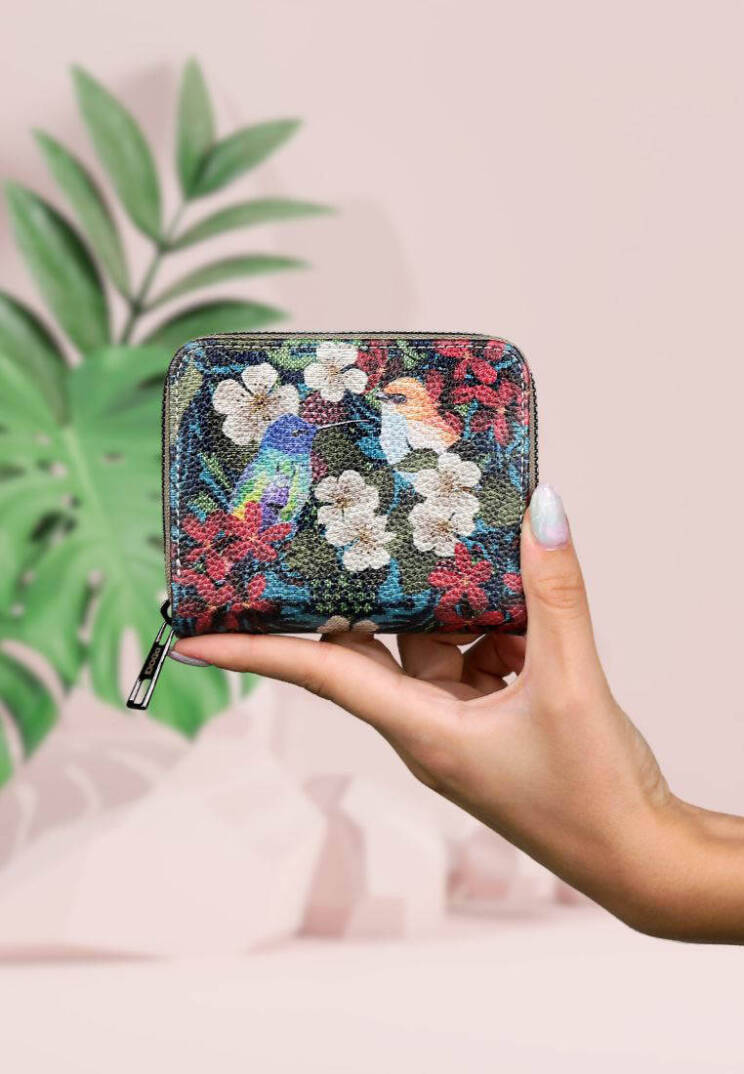 Women Vegan Leather Multicolor Wallet - Fly Anywhere - 2