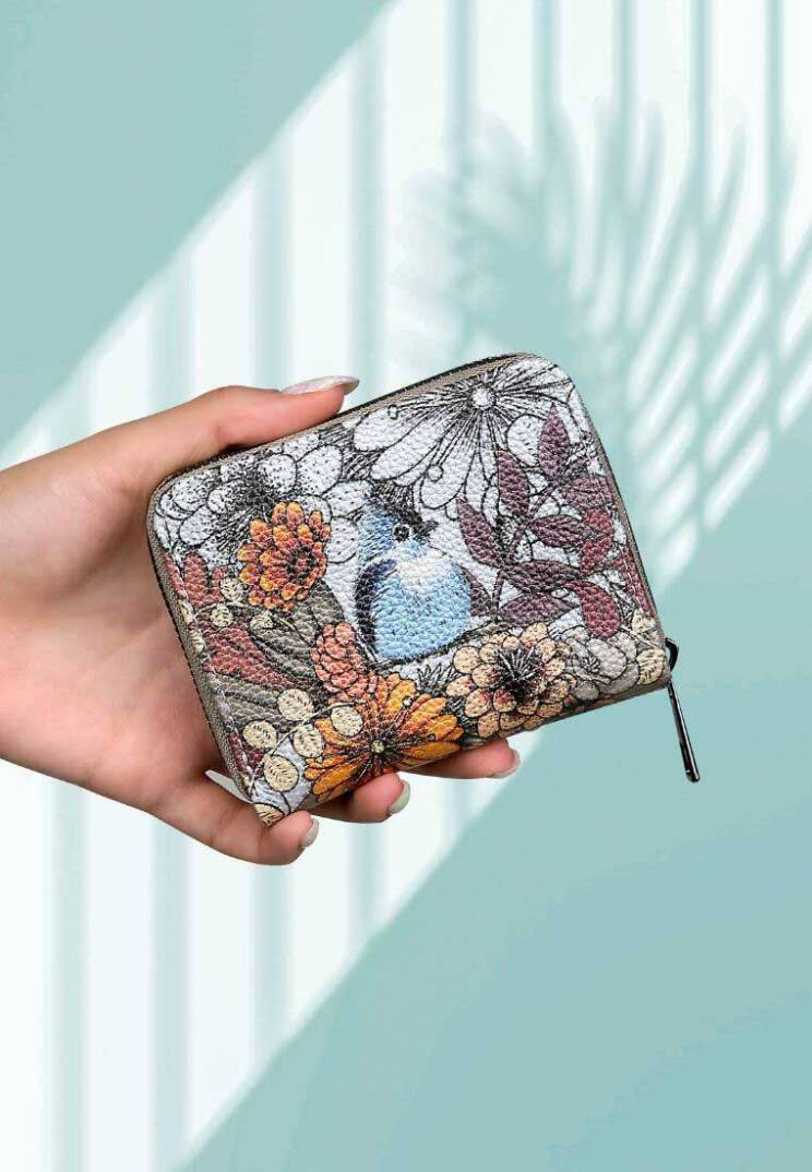 Women Vegan Leather Multicolor Wallet - Magic in the Air - 2