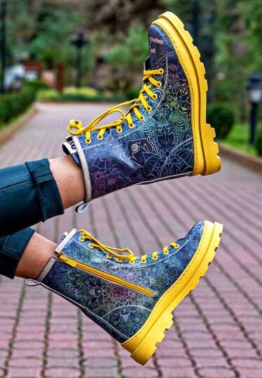 Women Vegan Leather Multicolor Zipped Tall Boots - Soul Full of Animal Love