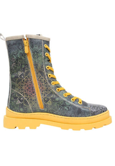 Women Vegan Leather Multicolor Zipped Tall Boots - Soul Full of Animal Love - 5
