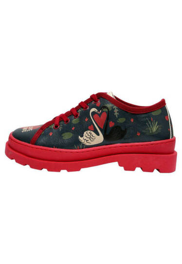 Women Vegan Leather Navy Blue Sneakers - True Love - 3