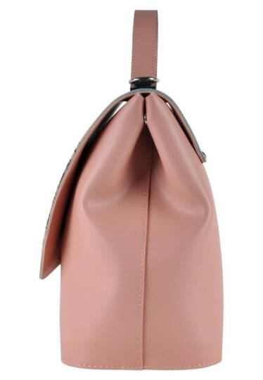 Women Vegan Leather Pink Handbag - Take a Walk - 5