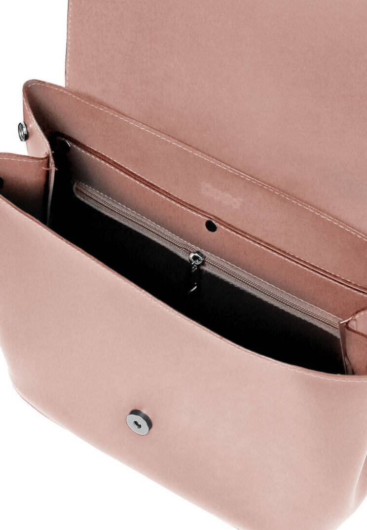 Women Vegan Leather Pink Handbag - Take a Walk - 7