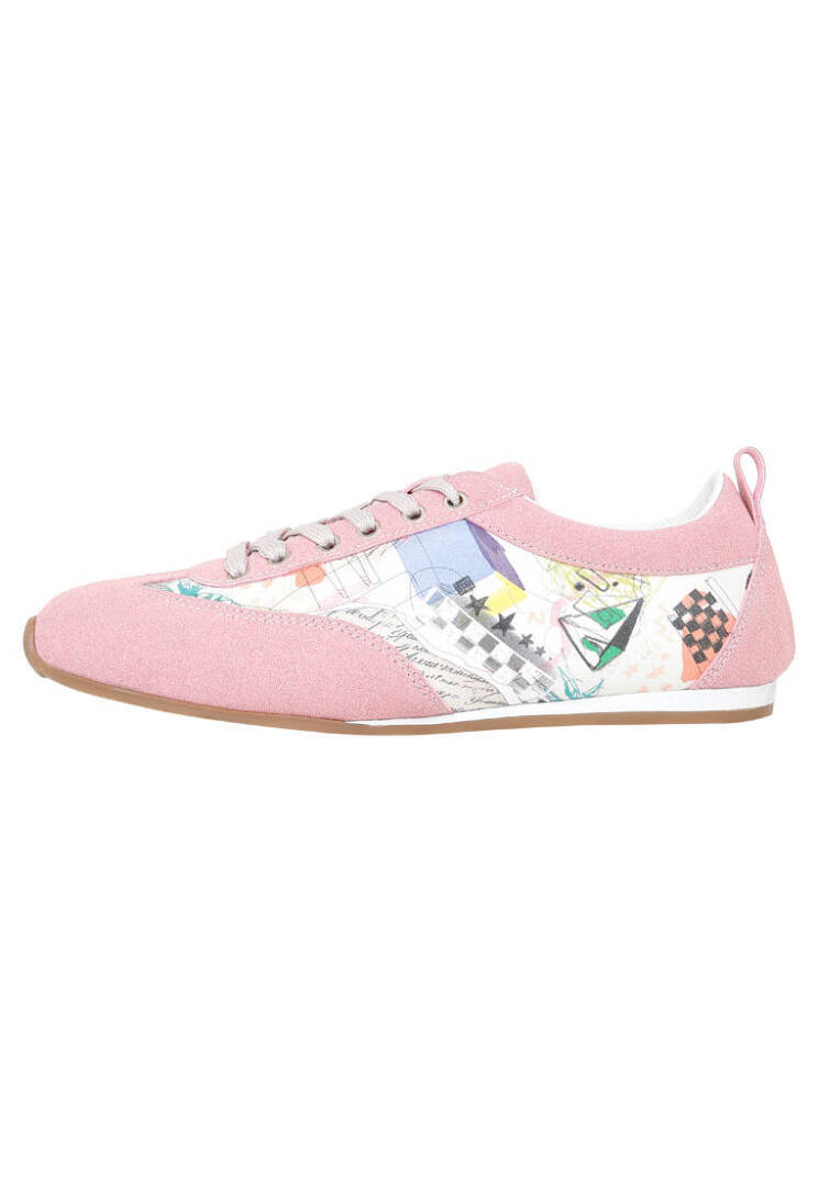Women Vegan Leather Pink Sneakers - Minimal Crisis - 1