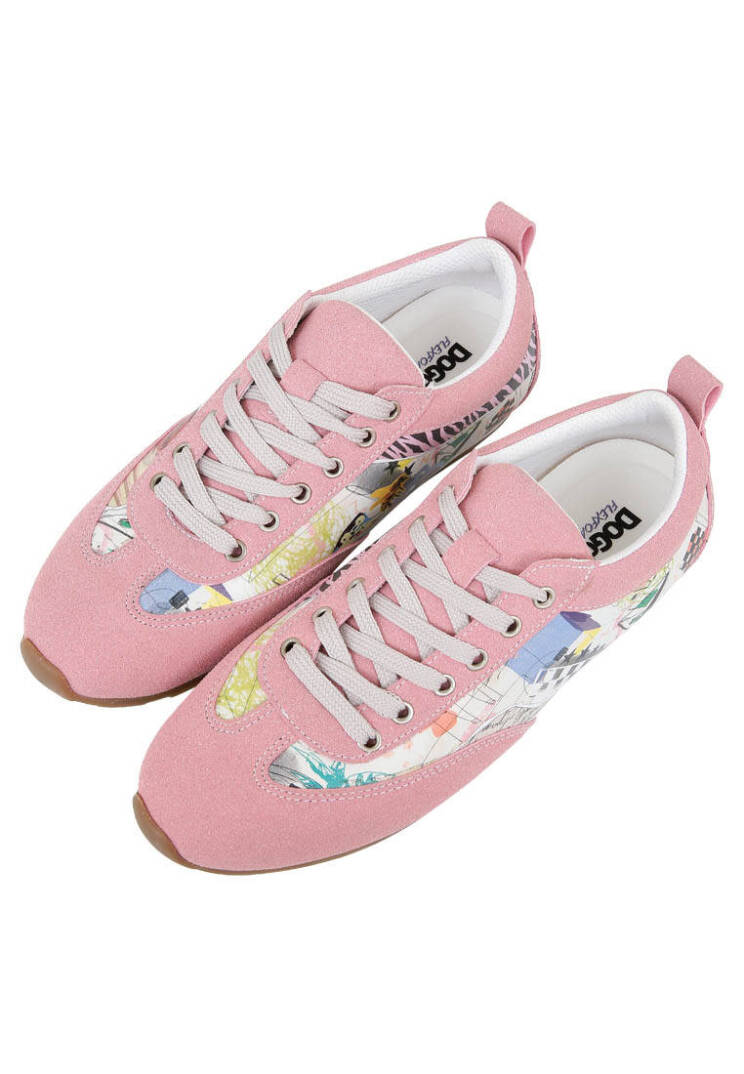 Women Vegan Leather Pink Sneakers - Minimal Crisis - 2