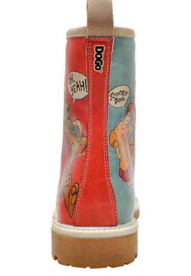 Women Vegan Leather Red Tall Boots - Warner Bros Hungry Doo Scooby Doo - 7