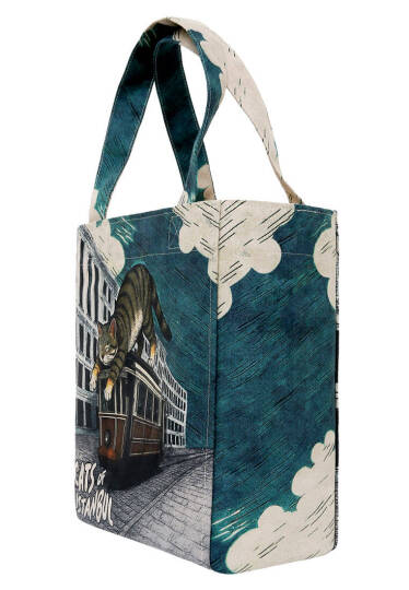 Women Vegan Leather Turquoise Large Tote Bag - Tram Nap - 6