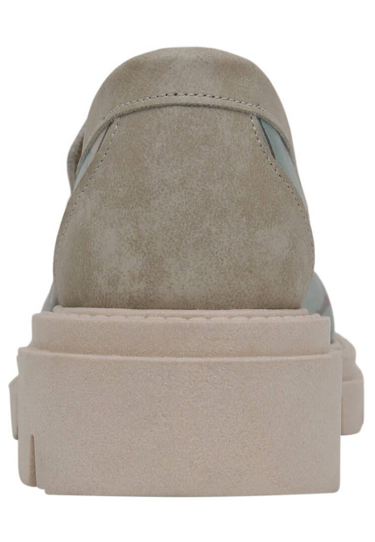 Women Vegan Leather Turquoise Loafers - Panda Hug - 8