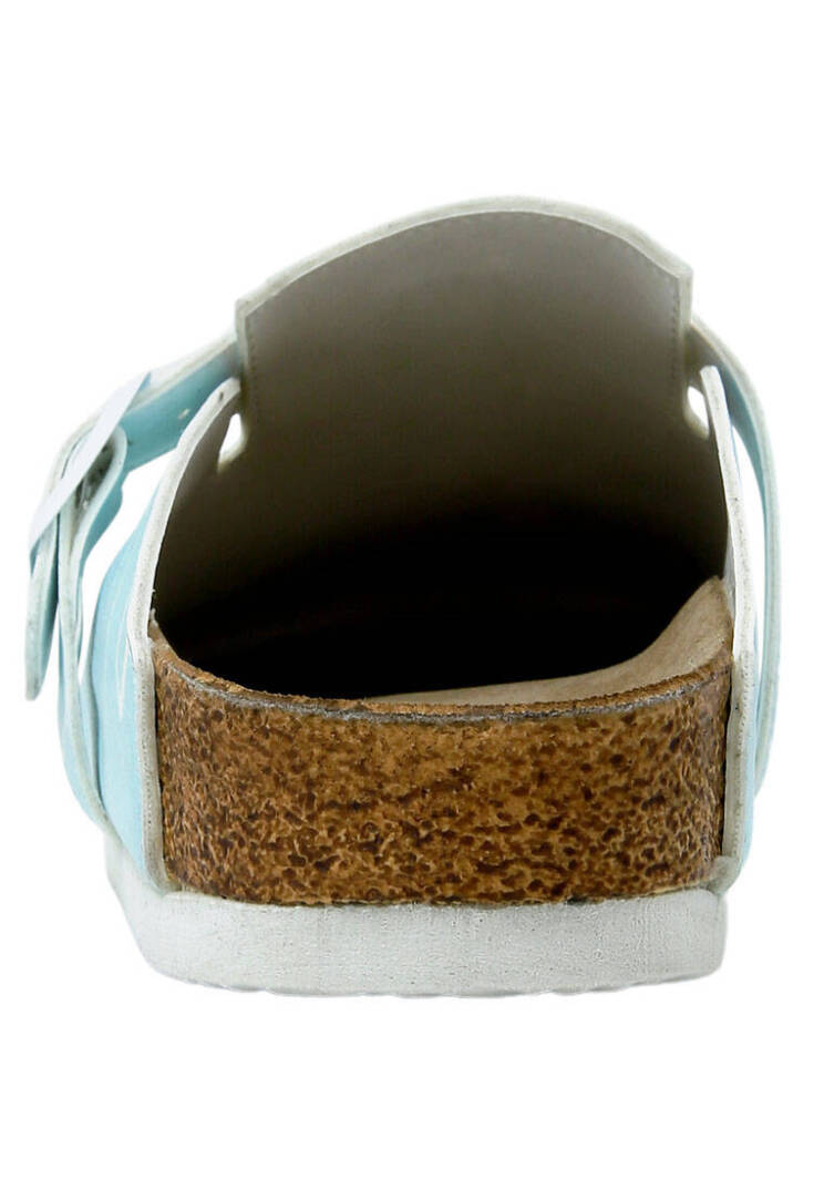 Women Vegan Leather Turquoise Slippers - Feeling Moody - 8