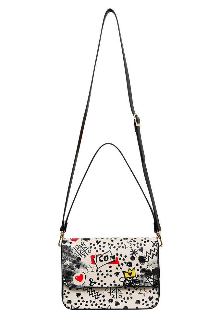 Women Vegan Leather White Handbag - Icon - 4