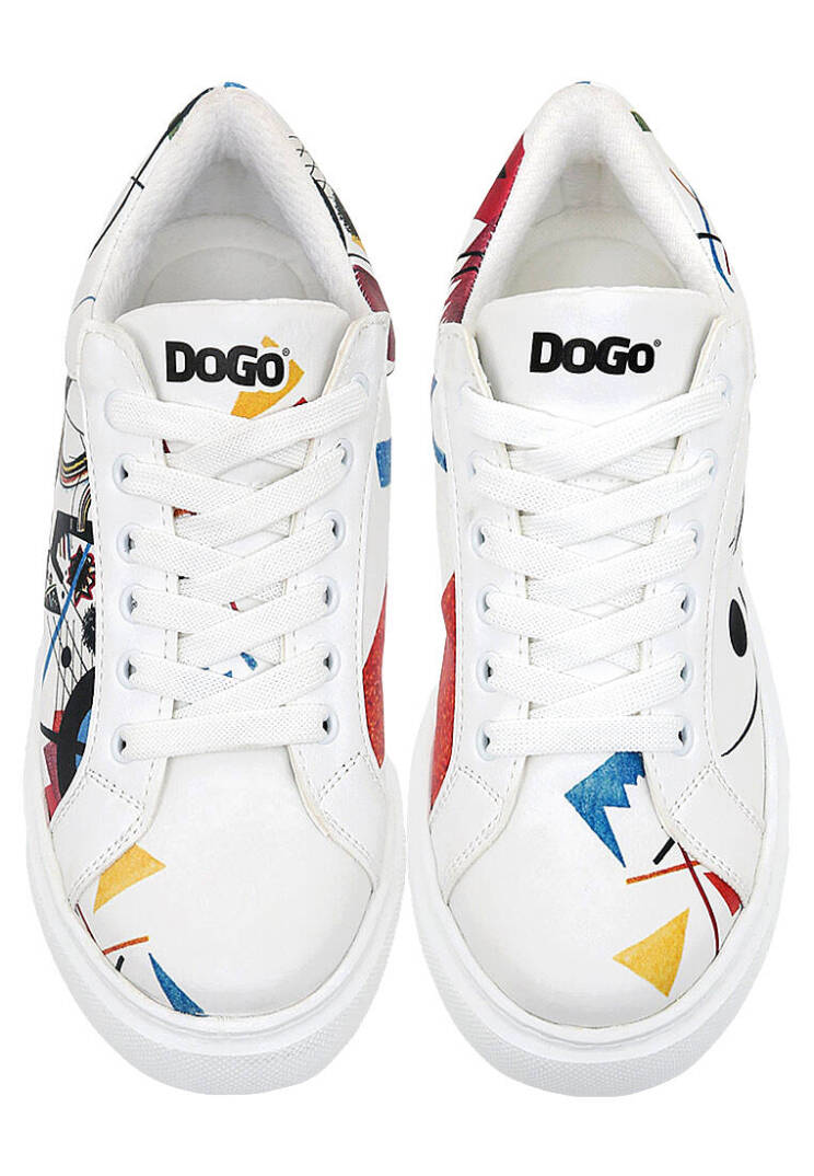 Women Vegan Leather White Platform Sneakers - Crash of Neuron - 5