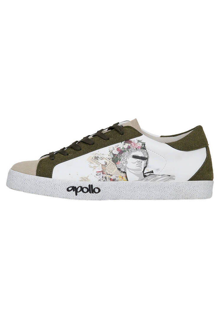 Women Vegan Leather White Sneakers - Apollo - 1