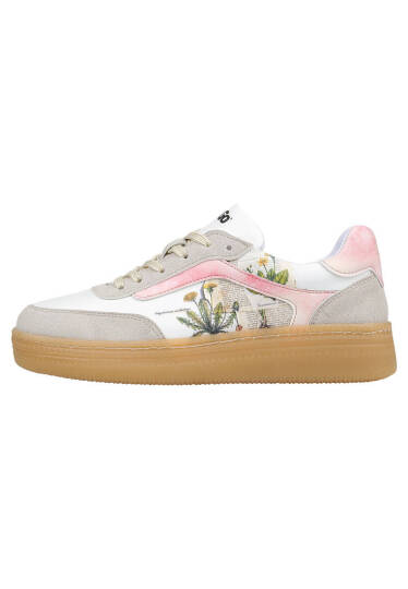 Women Vegan Leather White Sneakers - Botanical Notes