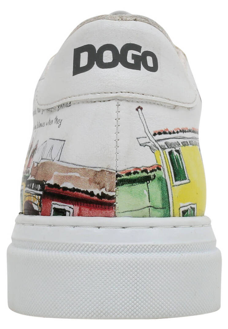 Women Vegan Leather White Sneakers - Burano Island - 7