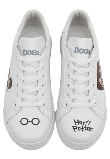 Women Vegan Leather White Sneakers - Friends Till Eternity Harry Potter - 3