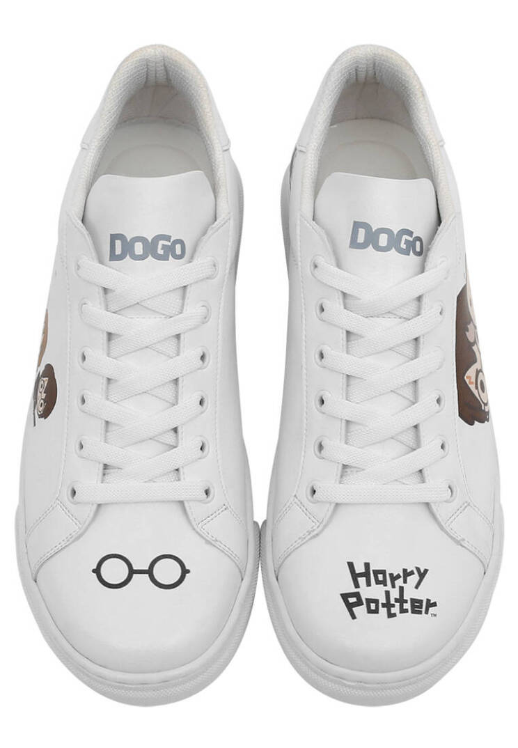 Women Vegan Leather White Sneakers - Friends Till Eternity Harry Potter - 3