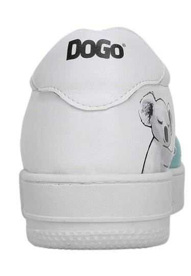 Women Vegan Leather White Sneakers - Koala Hug - 9